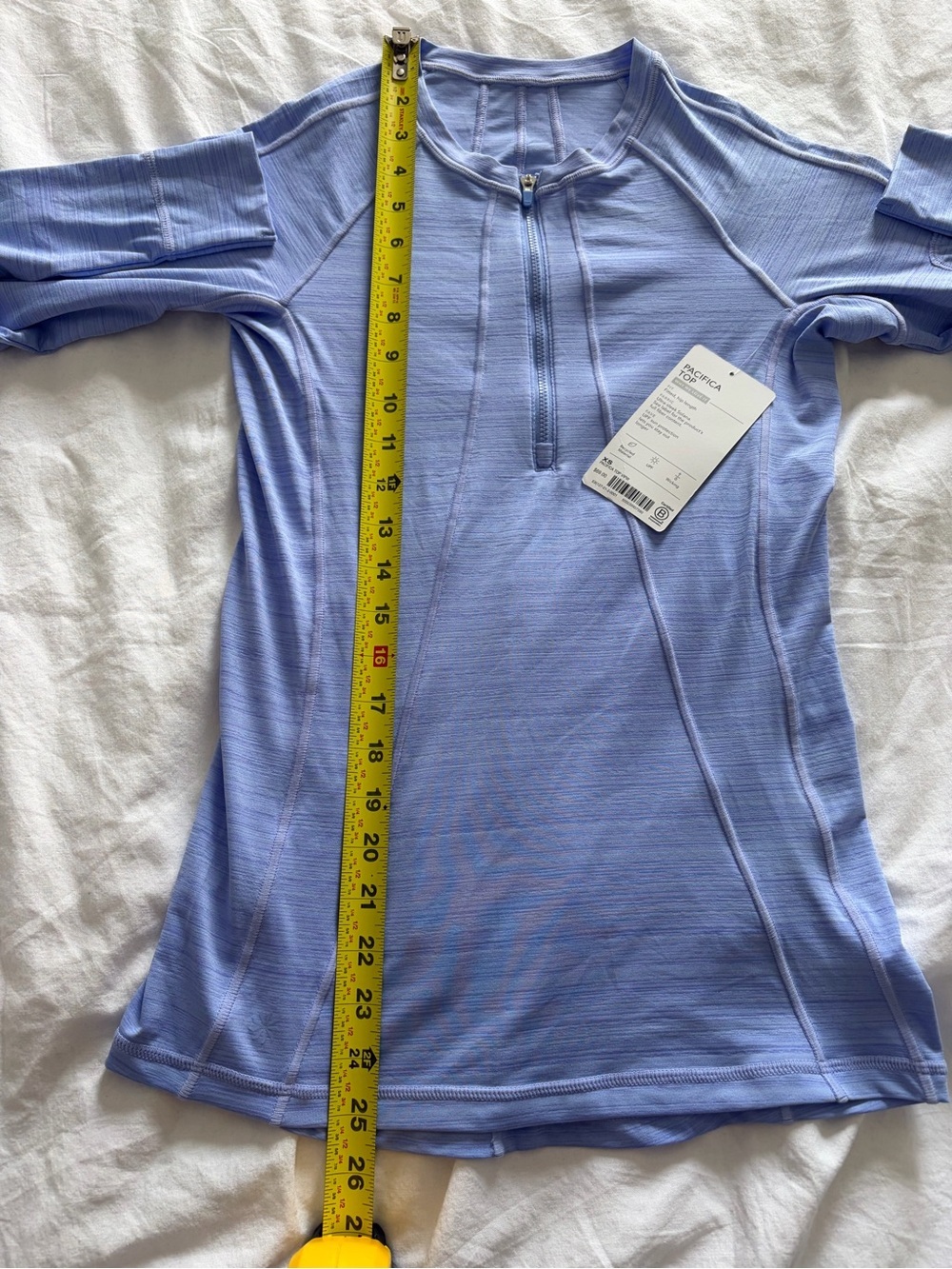 Athleta Blue Pacifica UPF Quarter-Zip Long Sleeve Top XS NWT - Picture 7 of 10